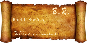 Bartl Renáta névjegykártya